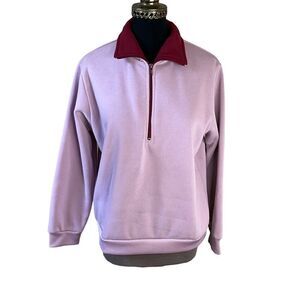 COMFORT Corner Woman's Pullover Sweatshirt Size S/P Pink and Maroon
